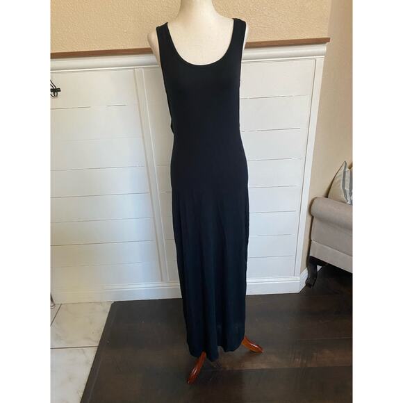 Fabletics Claudia Maxi Black Dress Sleeveless Cutout Back Maxi Dress XS NWT - Picture 10 of 12